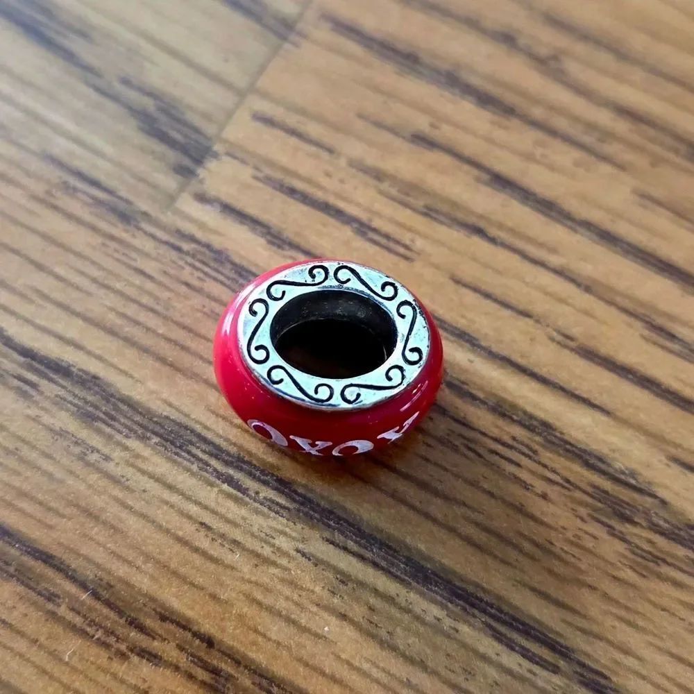 BRIGHTON Hugs And Kisses Red Enamel Slider Charm TIMELESS LOVE! - Picture 4 of 5
